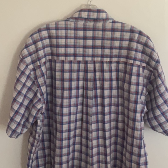 Wrangler Blue and White Plaid Casual Shirt George straight - Picture 4 of 5